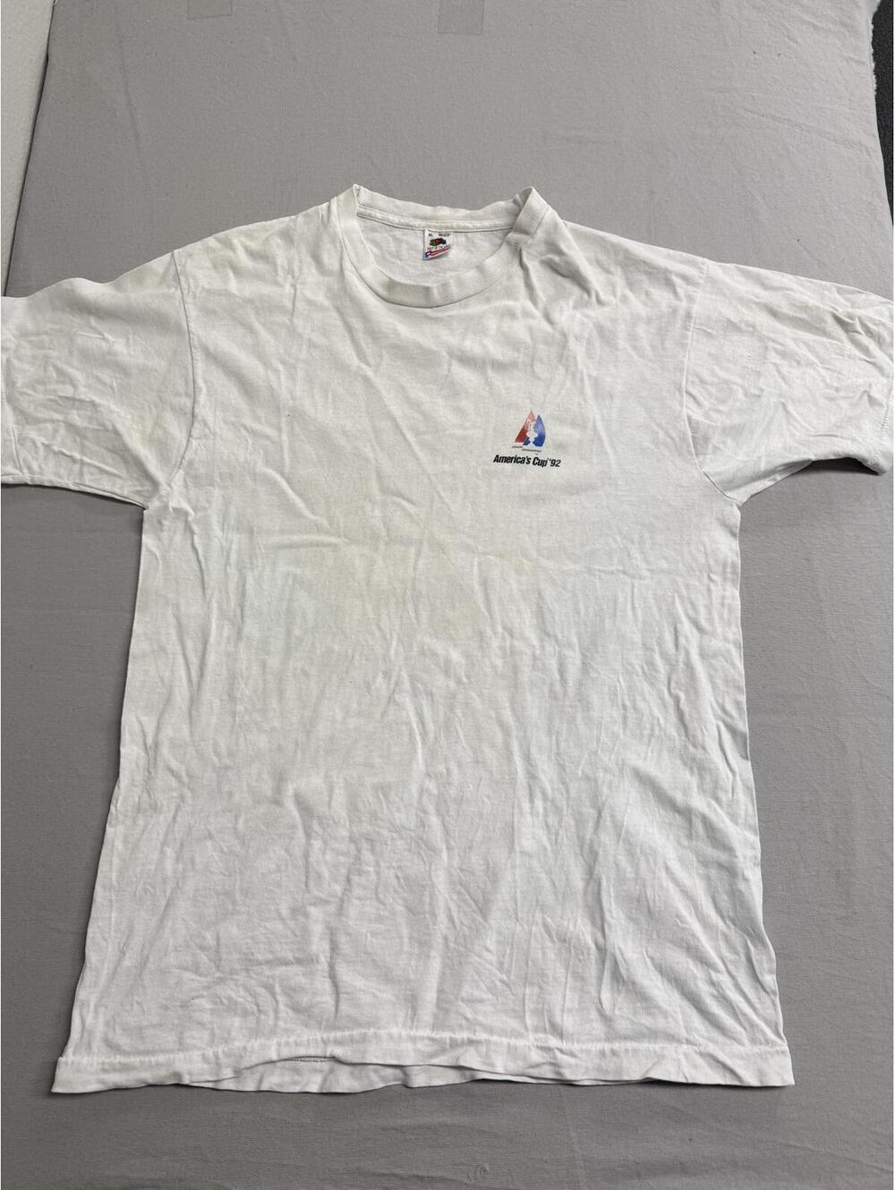 Vintage 1992 America's Cup Sailing T-shirt Mount Gay Rum XL